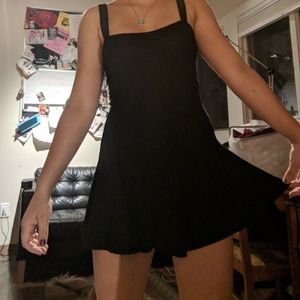 Black Romper with Keyhole Back